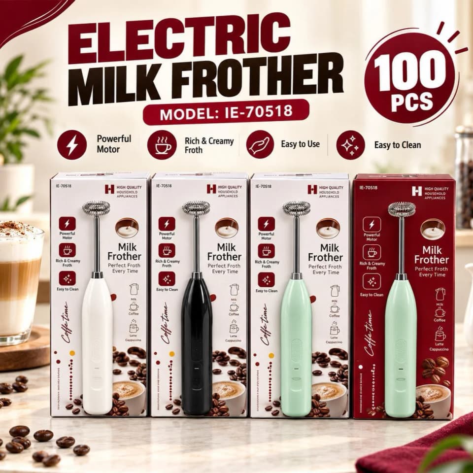 Electric Milk Frother Handheld Coffee Whisk – IE-70518