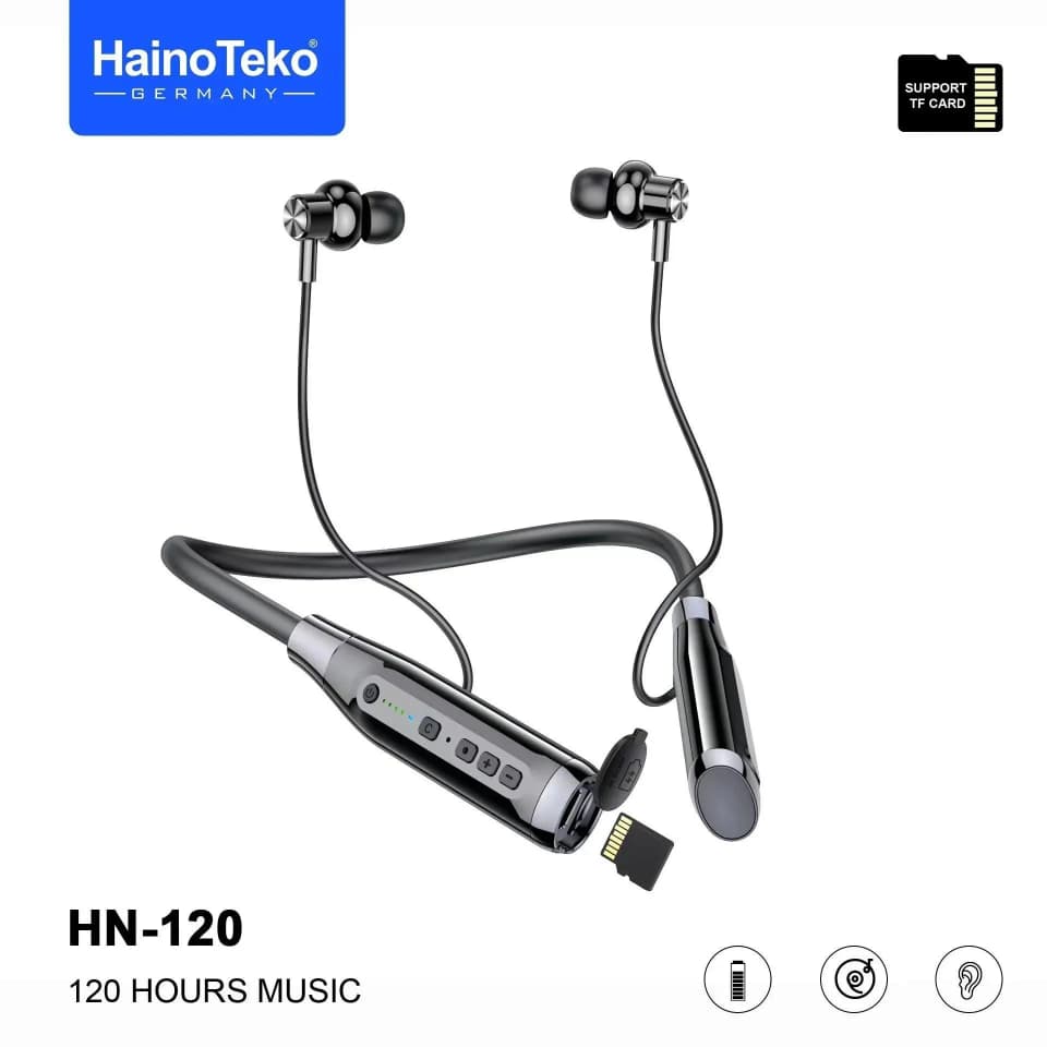 HainoTeko HN-120 Wireless Neckband Earphones with TF Card Support