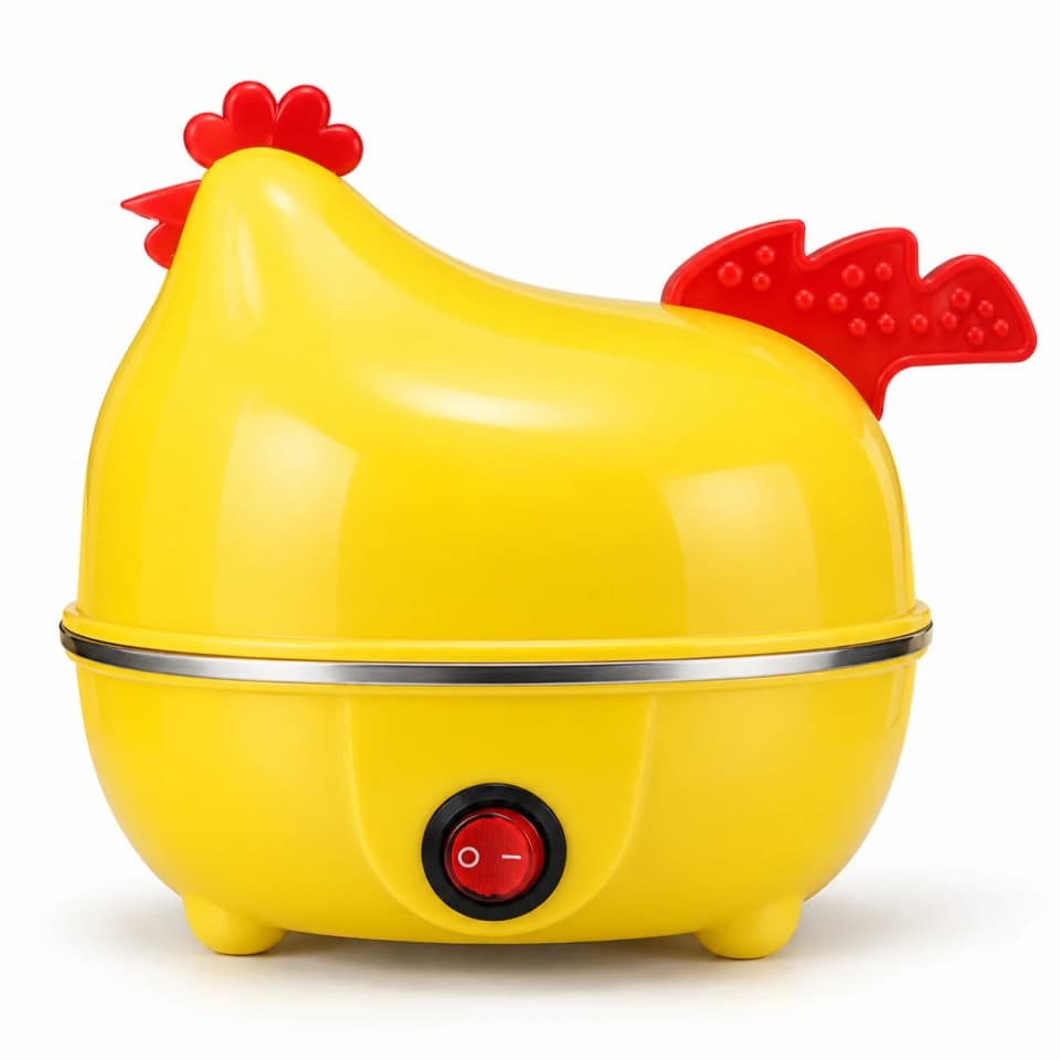 Yellow Chicken-Shaped Electric Egg Poacher